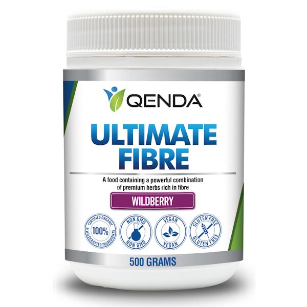 Ultimate Fibre "Wildberry Flavour" - "Qenda" 100% Organic or Wildcrafted. 500gms.